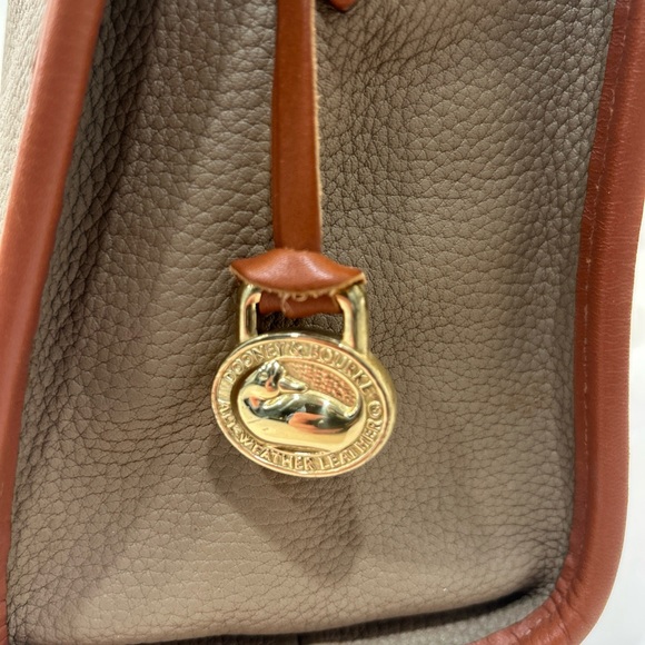 Dooney & Bourke Tan and Brown Leather Tote - Picture 9 of 16